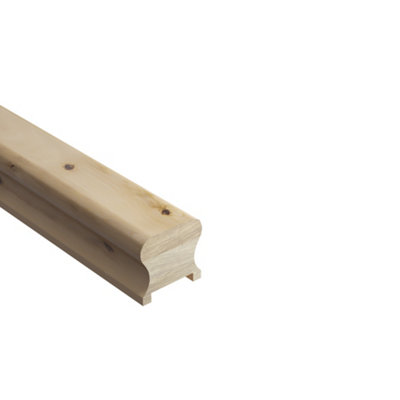 Cheshire Mouldings Natural Pine Cottage Loaf 41Mm Handrail, (L)3.6M (H)56Mm