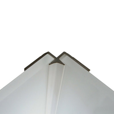 Splashwall Composite Panel Internal Corner Joint (L)2440Mm (T)4Mm - White