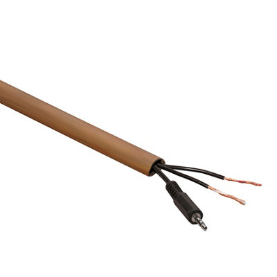 D-Line Oak Effect Semi-Circle Trunking Length,(W)16Mm (L)2M (H)8Mm