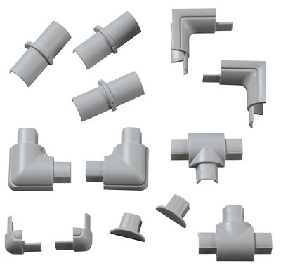 D-Line Aluminium Effect Micro 13 Piece Trunking Kit (D)8Mm, (W)16Mm