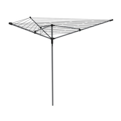 Betterdri Grey Steel 3 Arm Garden Rotary Airer, 40M
