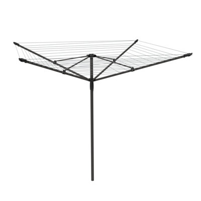 Betterdri Brown Steel 4 Arm Garden Rotary Airer, 50M