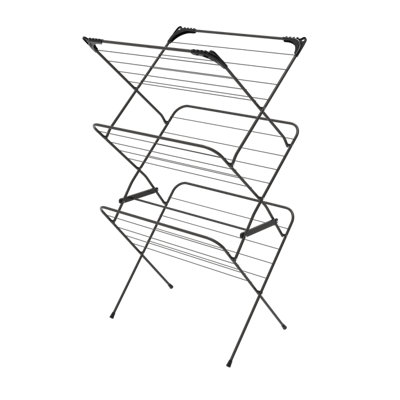 Betterdri Easy-Lift Grey 3 Tier Foldable Laundry Airer, 21M