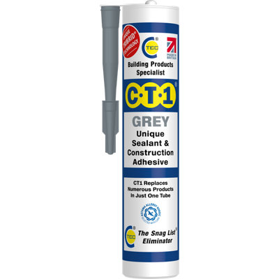 Ct1 Sealant & Adhesive Tribrid Grey Multi-Purpose Sealant, 290Ml