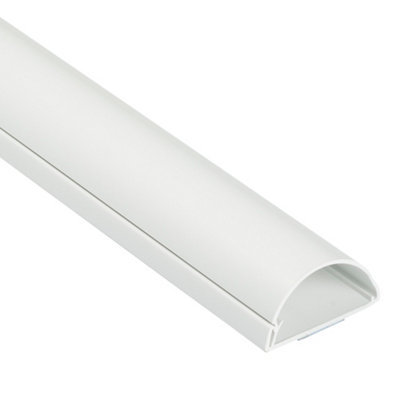 D-Line White Semi-Circle Decorative Trunking (H) 25Mm X (W) 50Mm (H)25Mm