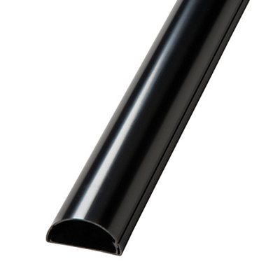 D-Line Black Semi-Circle Trunking Length,(W)50Mm (L)1M (H)25Mm