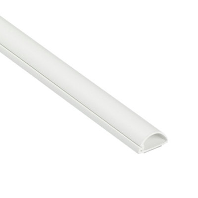 D-Line White Semi-Circle Decorative Trunking (H) 20Mm X (W) 10Mm (H)20Mm (W)10Mm