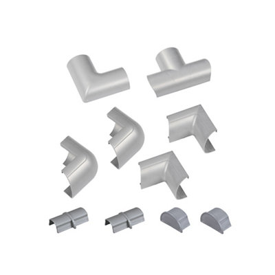 D-Line Aluminium Effect Mini 10 Piece Accessory Pack (D)15Mm, (W)30Mm