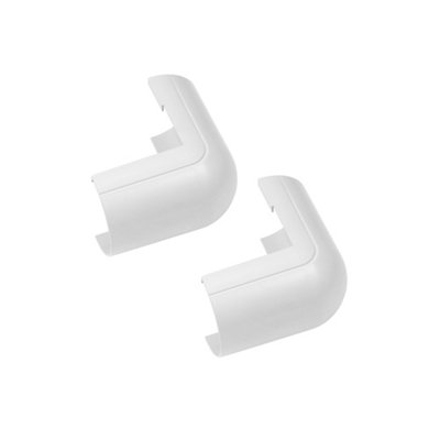 D-Line White 50Mm X External 25° Trunking Angle, Pack Of 2
