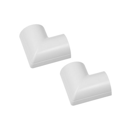 D-Line White 50Mm X Flat 25° Trunking Angle, Pack Of 2