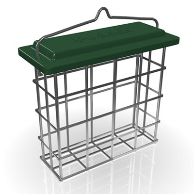 Peckish Steel Suet Cake Green All Weather Bird Feeder 0.7L