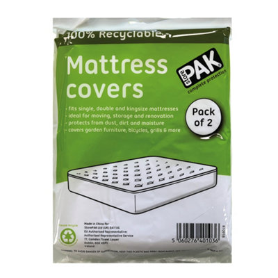 Storepak Transparent King Size Mattress Protection Cover, Pack Of 2