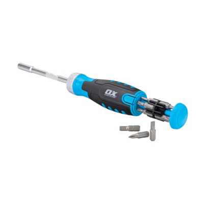 Ox Pro Multi-Bit Ratchet Screwdriver (11 Piece)