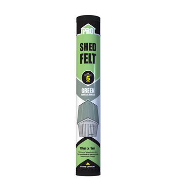 Roof Pro 5 Year Green Shed Felt, (L)10M (W)1M