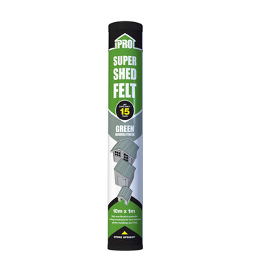 Roof Pro 15 Year Green Shed Felt, (L)10M (W)1M