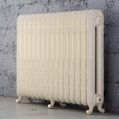 Arroll Daisy Cast Iron Cream 15 Column Radiator, (W)1009Mm X (H)794Mm