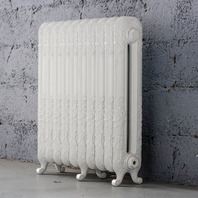 Arroll Daisy Cast Iron White 12 Column Radiator, (W)814Mm X (H)794Mm