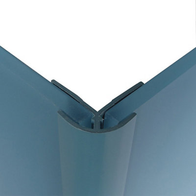 Splashwall Sky Straight Panel External Corner Joint, (L)2440Mm (T)4Mm