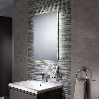 Sensio Serenity Rectangular Wall-Mounted Bathroom Illuminated Bathroom Mirror (H)70Cm (W)50Cm