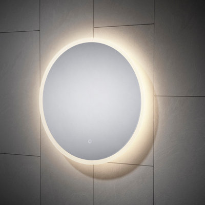 Sensio Como Round Wall-Mounted Bathroom Illuminated Colour-Changing Mirror (H)60Cm (W)60Cm