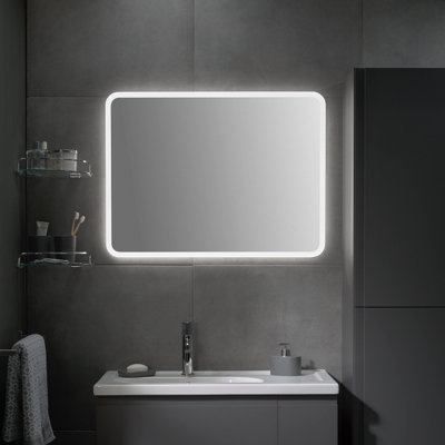 Sensio Libra Rectangular Wall-Mounted Bathroom Illuminated Colour-Changing Mirror (H)80Cm (W)60Cm