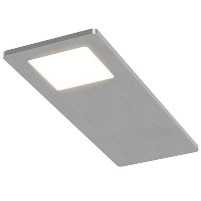 Sensio Astro Aluminium Effect Mains-Powered Led Variable White Under Cabinet Light Ip20 (L)190Mm (W)70Mm, Pack Of 3