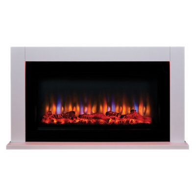 Suncrest White Lumley-Ambience Electric Fire Suite