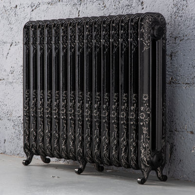Arroll Daisy Cast Iron Silver 15 Column Radiator, (W)1009Mm X (H)794Mm