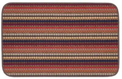 B&Q Brown Helsinki Striped Heavy Duty Mat, 140Cm X 80Cm