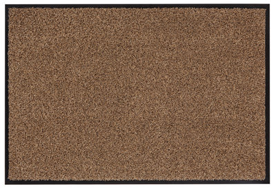 B&Q Washamat Beige Plain Heavy Duty Barrier Mat, 90Cm X 60Cm