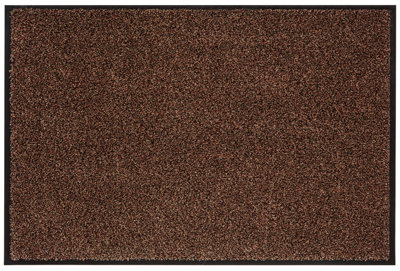 B&Q Washamat Brown Plain Heavy Duty Barrier Mat, 90Cm X 60Cm