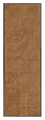 B&Q Washamat Caramel Brown Plain Rectangular Heavy Duty Barrier Mat, 180Cm X 60Cm