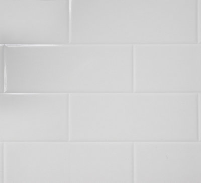 Splashwall White Melamine Top Surface Of Hpl Splashback, (H)1220Mm (W)2440Mm (T)3Mm
