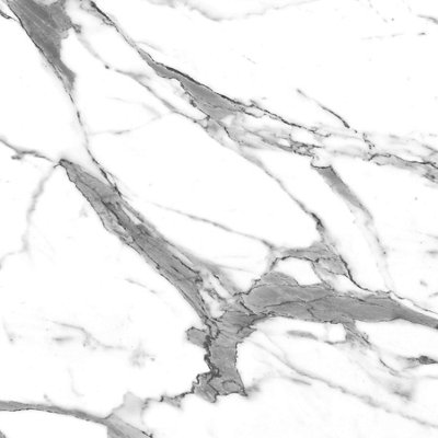 Splashwall Alloy White Marble Effect Aluminium Splashback, (H)600Mm (W)2440Mm (T)4Mm