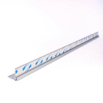Splashwall Alloy Silver Aluminium External Worktop Corner Joint (H)750Mm (W)4Mm