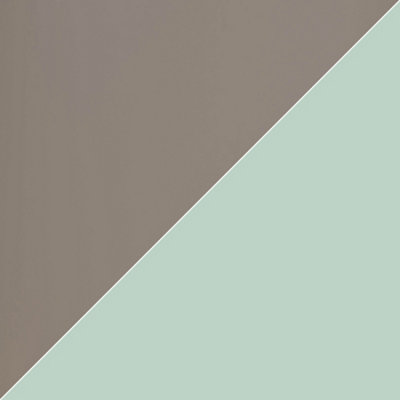Splashwall Alloy Gloss Terra Grey & Sea Breeze Green Aluminium Double-Sided Bathroom Splashback (H)25Cm (W)60Cm