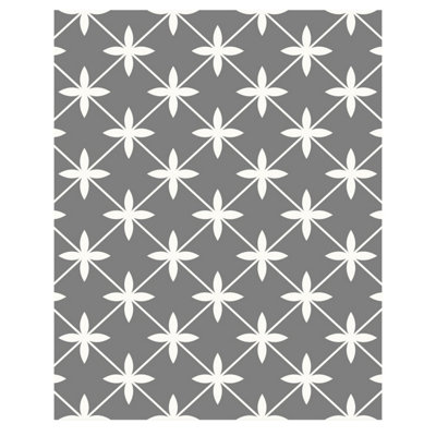Laura Ashley Charcoal Wicker Geometric Glass Splashback, (H)750Mm (W)600Mm (T)6Mm