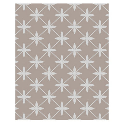 Laura Ashley Dove Grey Wicker Geometric Glass Splashback, (H)750Mm (W)600Mm (T)6Mm