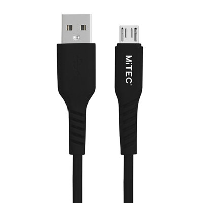 Mitec Usb A - Micro Usb A Non-Biodegradable Charging Cable, 1M, Black