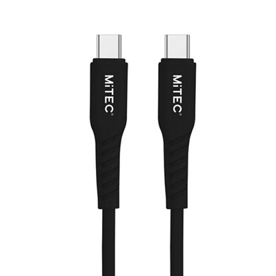 Mitec Usb C - Usb C Non-Biodegradable Charging Cable, 1M, Black