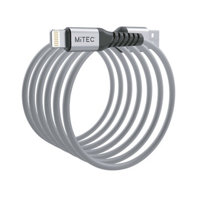 Mitec Lightning - Usb A Charging Cable, 1M, Silver