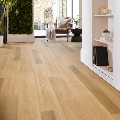 Palio By Karndean Ash Softgrain Wood Effect Embossed Luxury Vinyl Click Planks, 3.2M²