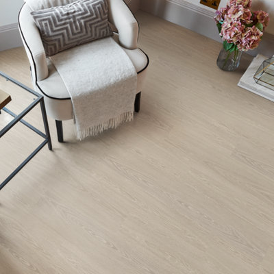 Palio By Karndean Beige & Taupe Prime Light Oak Effect Embossed Luxury Vinyl Click Planks, 3.2M²