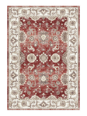B&Q Red Traditional Rug 230.6Cmx160cm