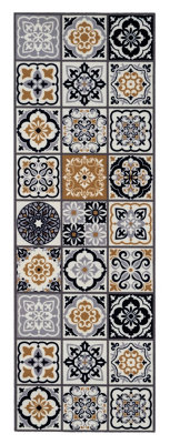 B&Q Kensington Beige Tile Design Heavy Duty Mat, 150Cm X 50Cm