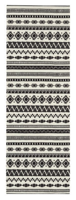 B&Q Kensington Black/White Aztec Heavy Duty Mat, 150Cm X 50Cm