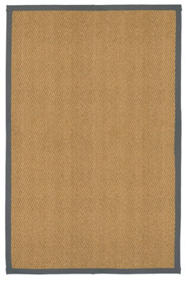 B&Q Brown, Grey Herringbone Weave Large Rug, (L)200Cm X (W)135Cm