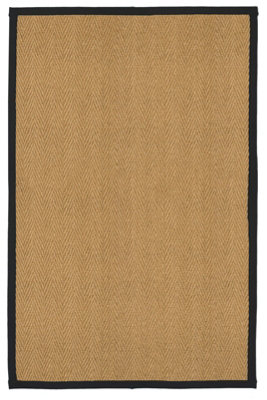 B&Q Brown, Black Herringbone Weave Large Rug, (L)200Cm X (W)135Cm
