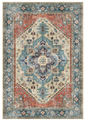 B&Q Multi Parisa Traditional Rug 170Cmx120cm