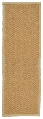 B&Q Brown Herringbone Weave Large Rug, (L)180Cm X (W)60Cm